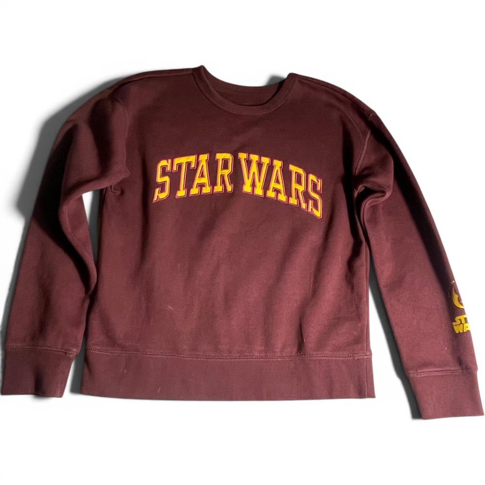 Gap Star Wars Kids XL 12 Maroon Crewneck Sweatshirt Jedi Order Graphic Pullover
